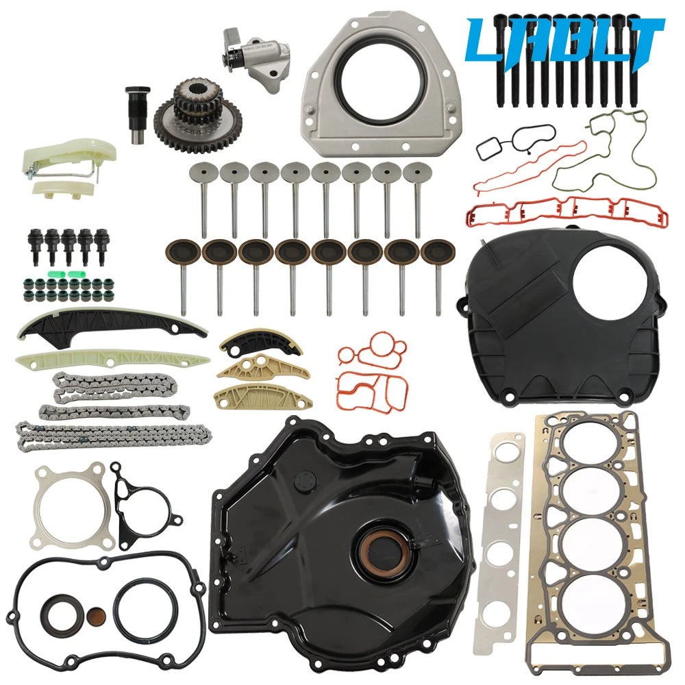 Engine Timing Chain & Cover Kit for Audi VW Jetta A4 1.8L 2.0L (2008–2016)