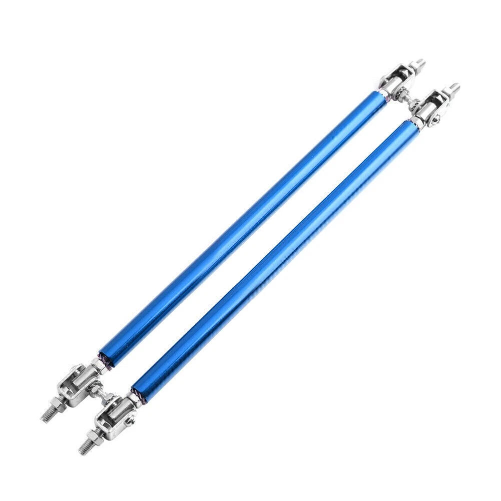 Adjustable Front Bumper Lip Splitter Strut Rod Tie Support Bar Blue for 2015–2015