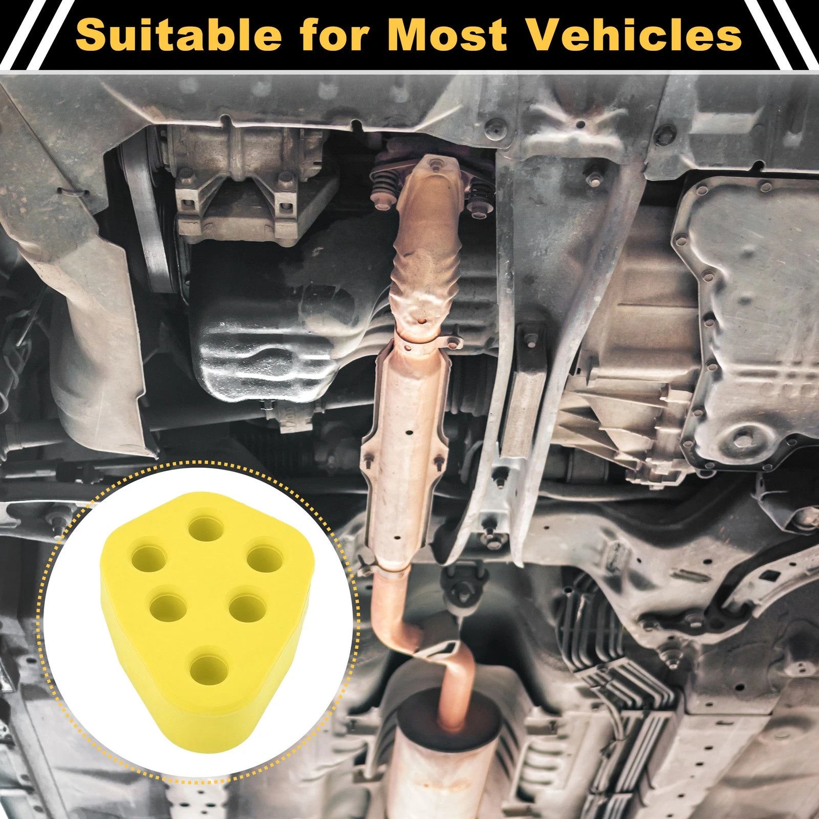 1 pcs Yellow Rubber Exhaust System Hanger Insulator for
