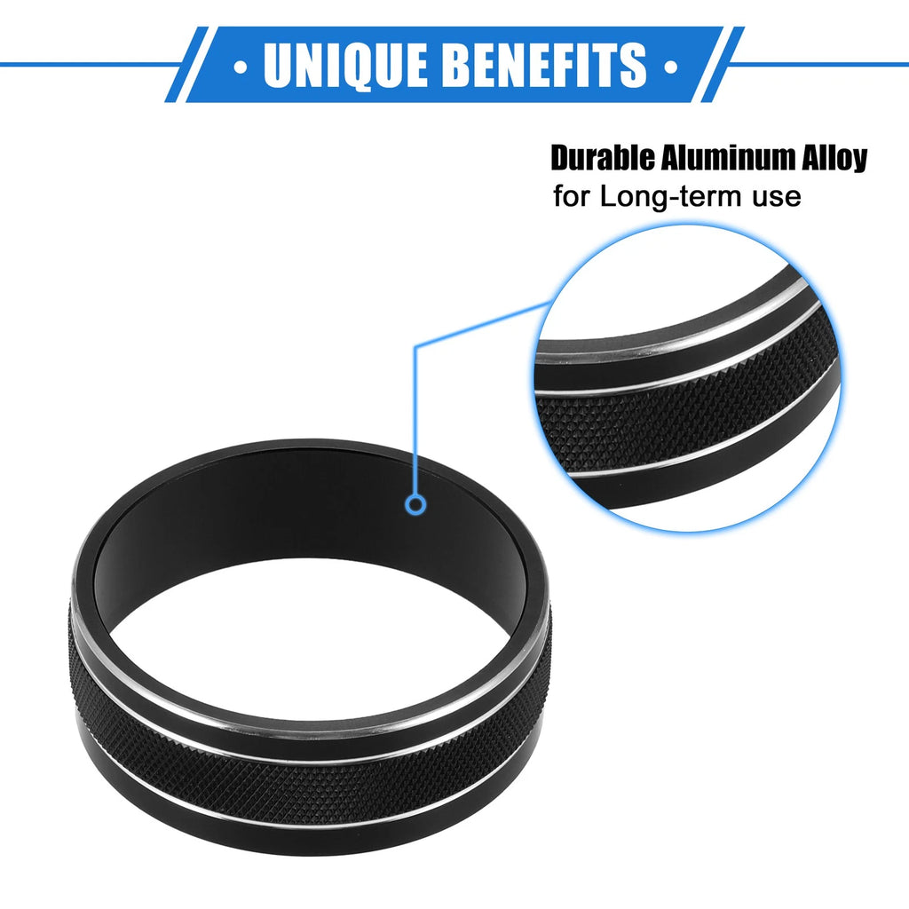3pcs AC Switch Knob Cover Ring Replacement for Jeep Wrangler JK JKU (2011–2018)