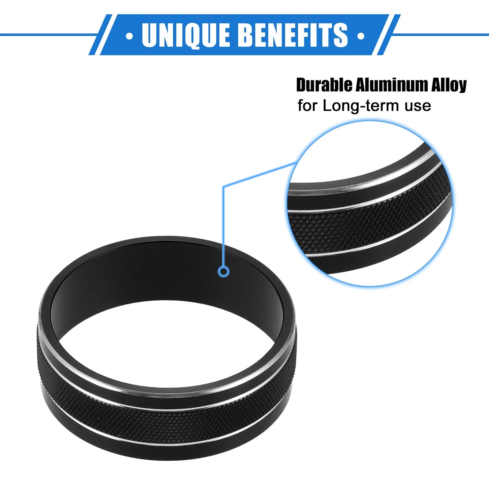 3pcs AC Switch Knob Cover Ring Replacement for Jeep Wrangler JK JKU (2011–2018)