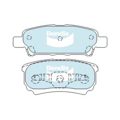 Set of 4 Bendix GCT Rear Disc Brake Pads for Jeep Patriot (2007–2014)