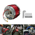 Steering Wheel Quick Release Hub Adapter for Universal Vehicles (Red)