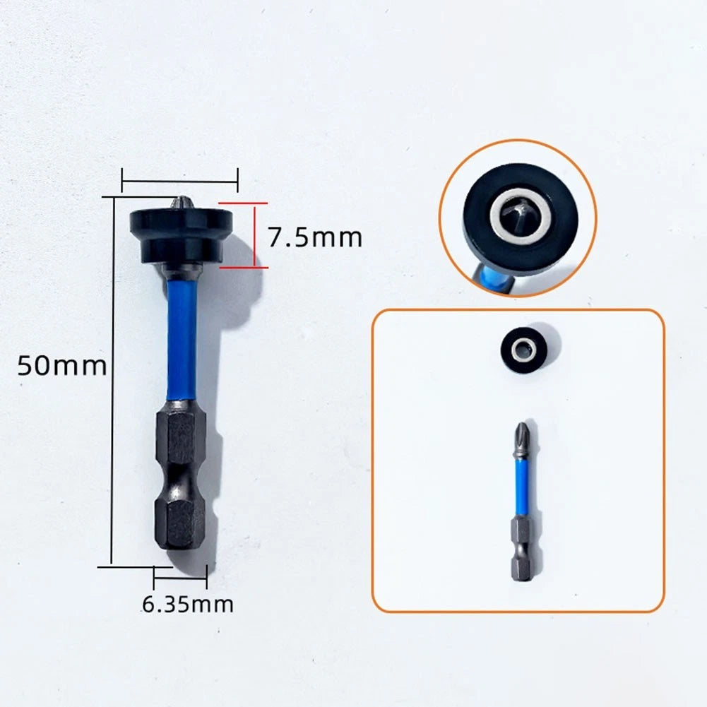 2X Magnetic Cross Head Screwdriver Bits for Plasterboard Positioning (50mm)