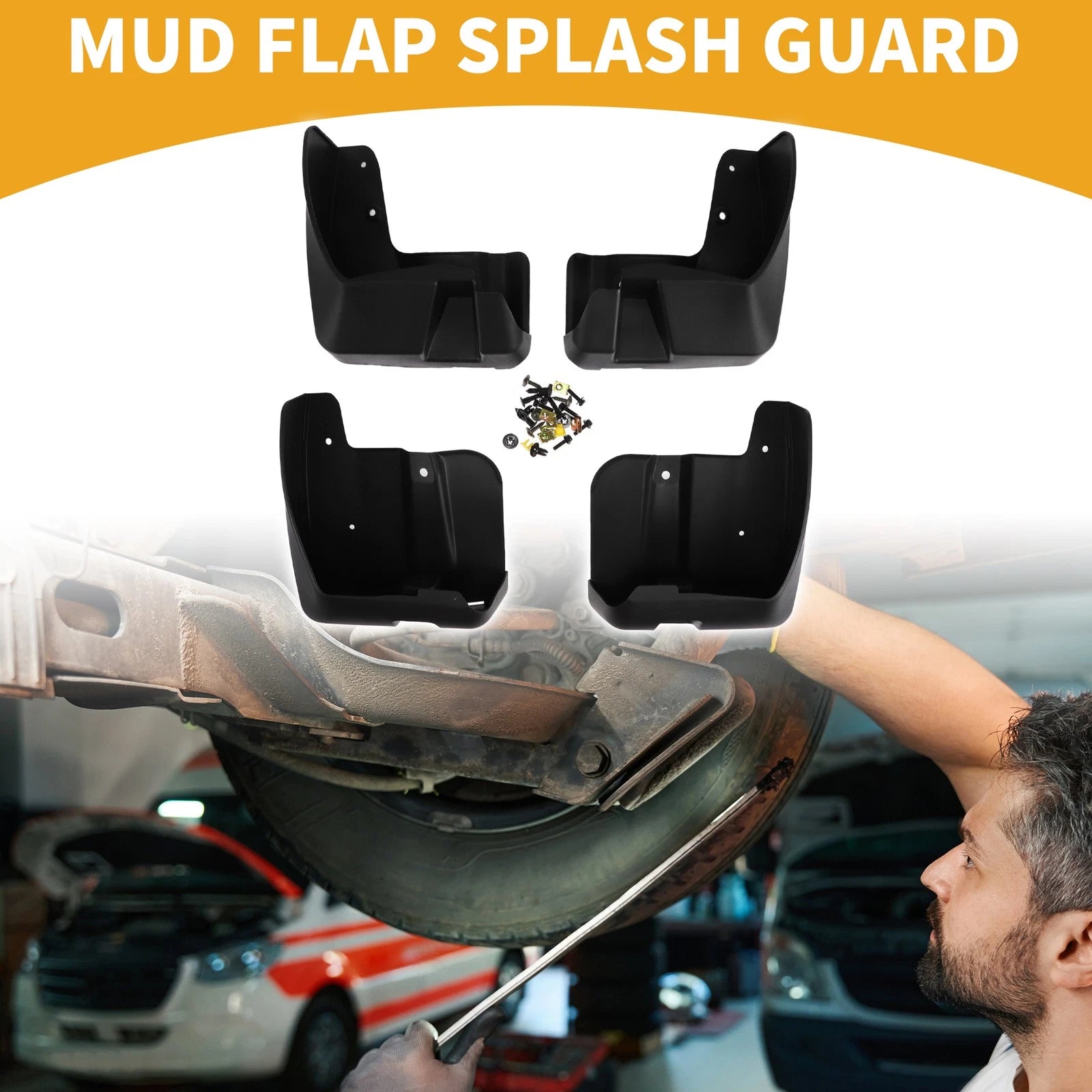 Front and Rear Side Mud Flap Splash Guard Set for Subaru Outback (2015–2020)