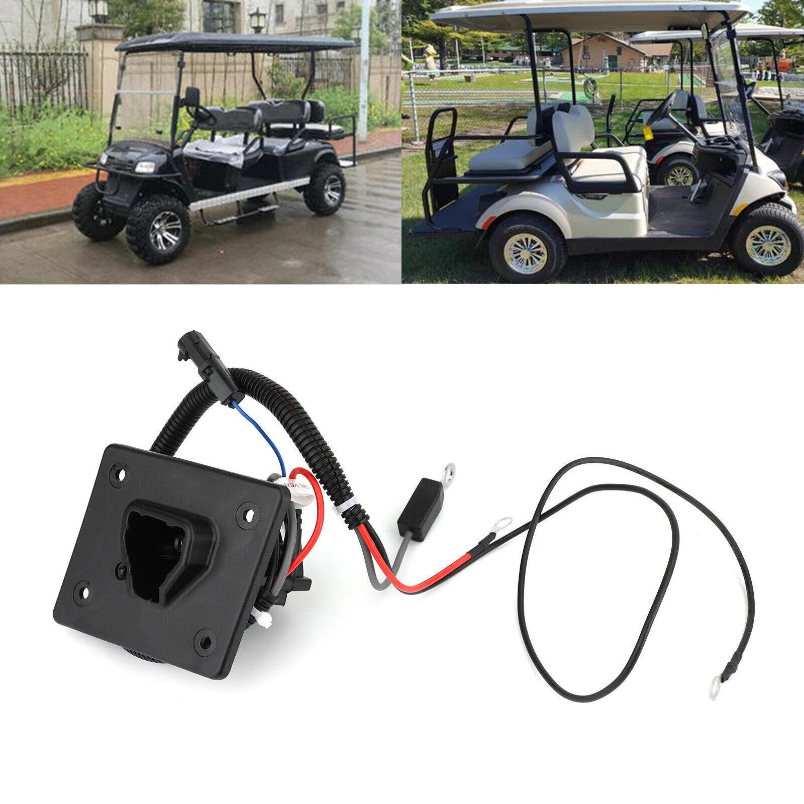 48V Delta-Q Charger Receptacle for EZGO RXV/TXT Golf Carts (2008–Present) OEM 602529 T9