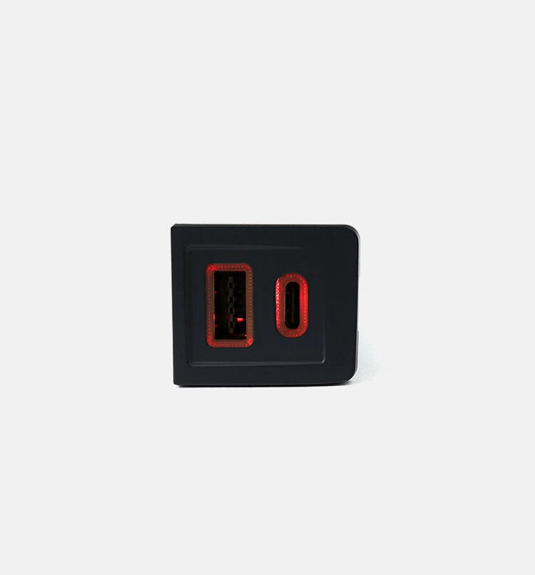 LED USB-C PD + USB-A QC3.0 Charger Upgrade Kit for Multivan T5 (2008–2015)
