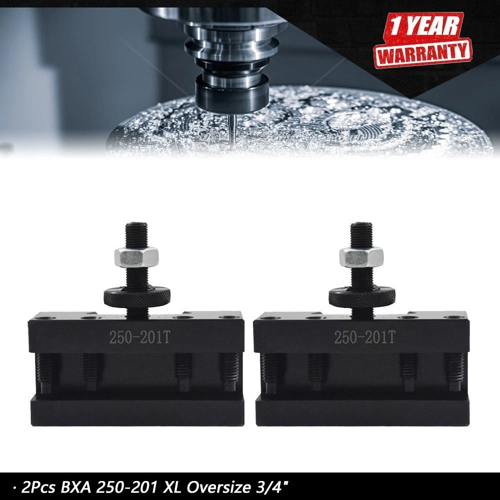 2Pcs BXA 250-201T Oversize Quick Change Tool Post Holder for Lathe