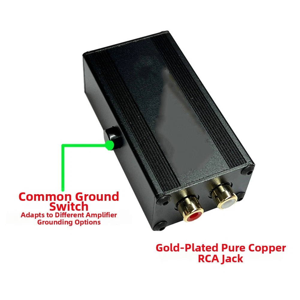 Audio Isolation Device for RCA Connections Ground Noise Reduction