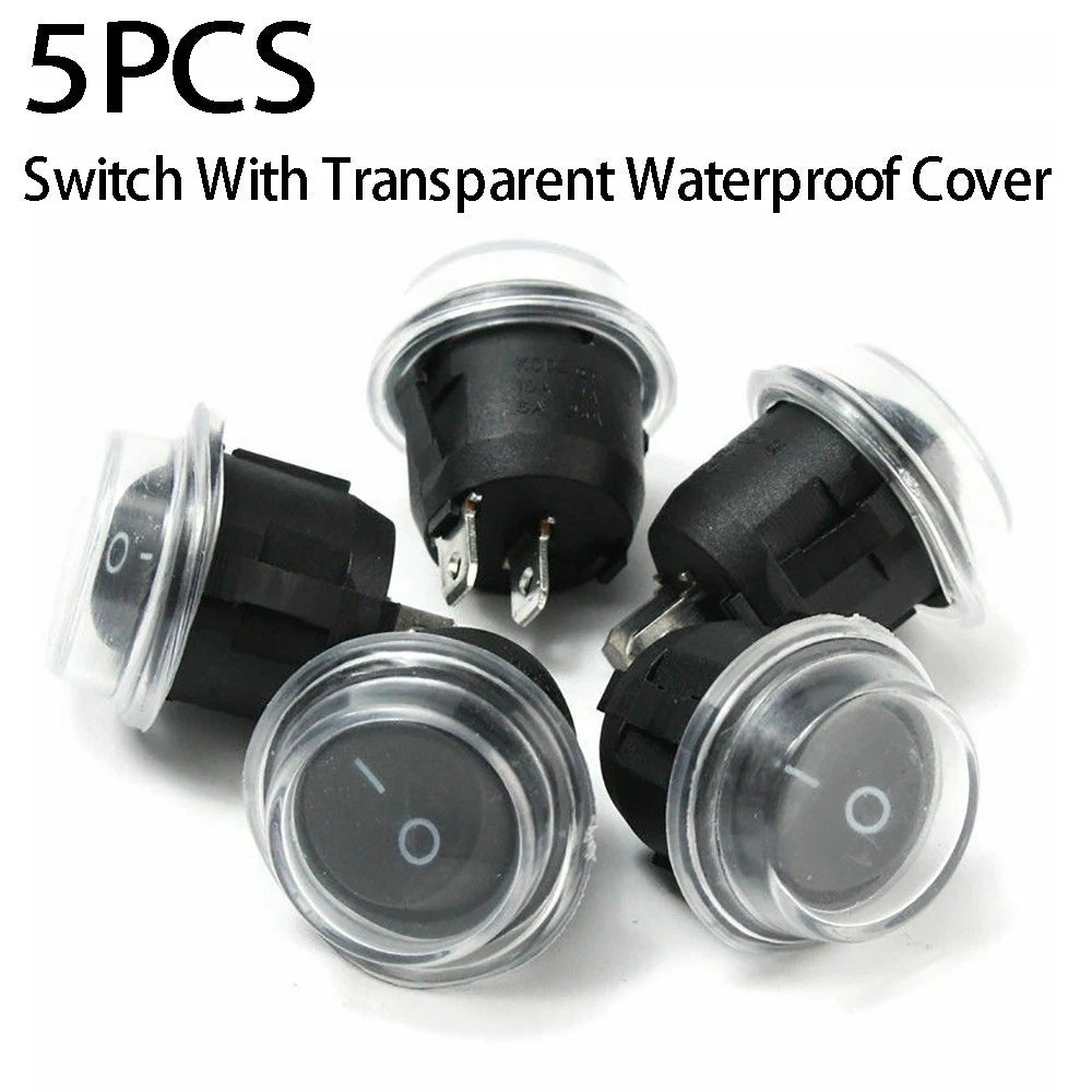 Set of 5 Waterproof Toggle Switch Covers 10A 12V for Boat