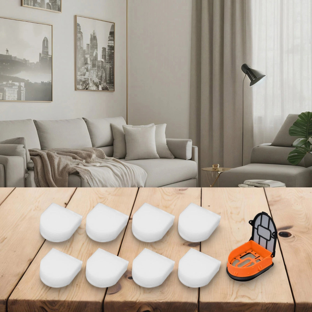 Foam Filter Set for Shark Vacuum Cleaner AW201 (Pack of 9)