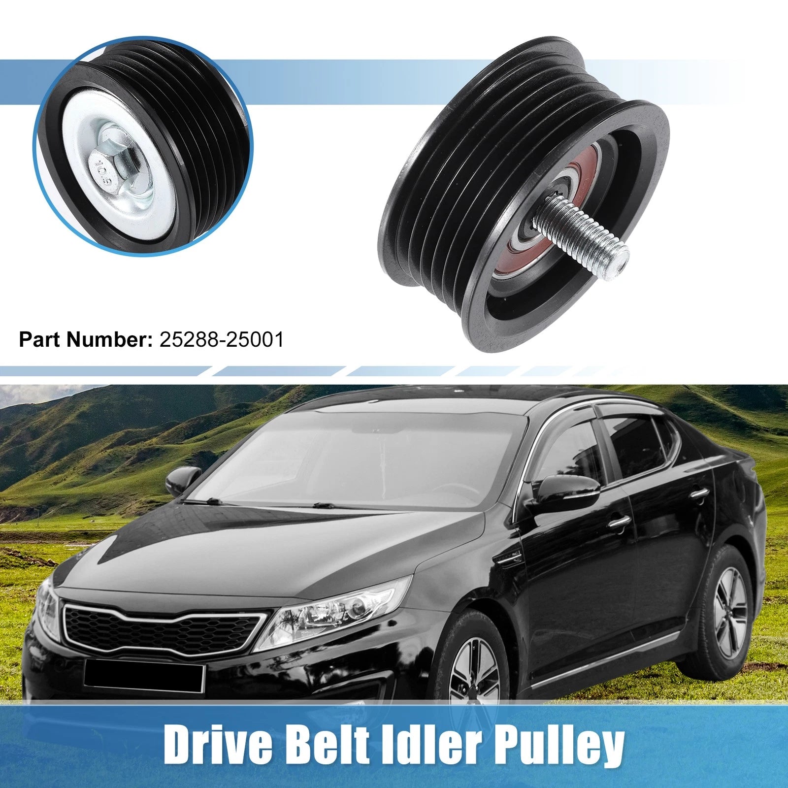 Driver Belt Upper Idler Pulley Tensioner OEM Replacement for Kia Forte (2010–2018)