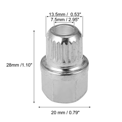 Hollow Wheel Lock Lug Nut Key Removal Tool for BMW 38/22PT (2000–2020)