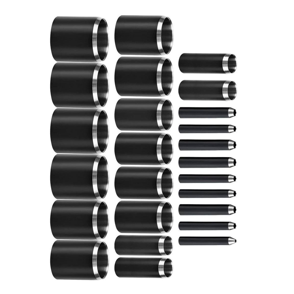 25-Piece Round Hole Punch Set 1-25mm Manual Cutter for Leatherwork