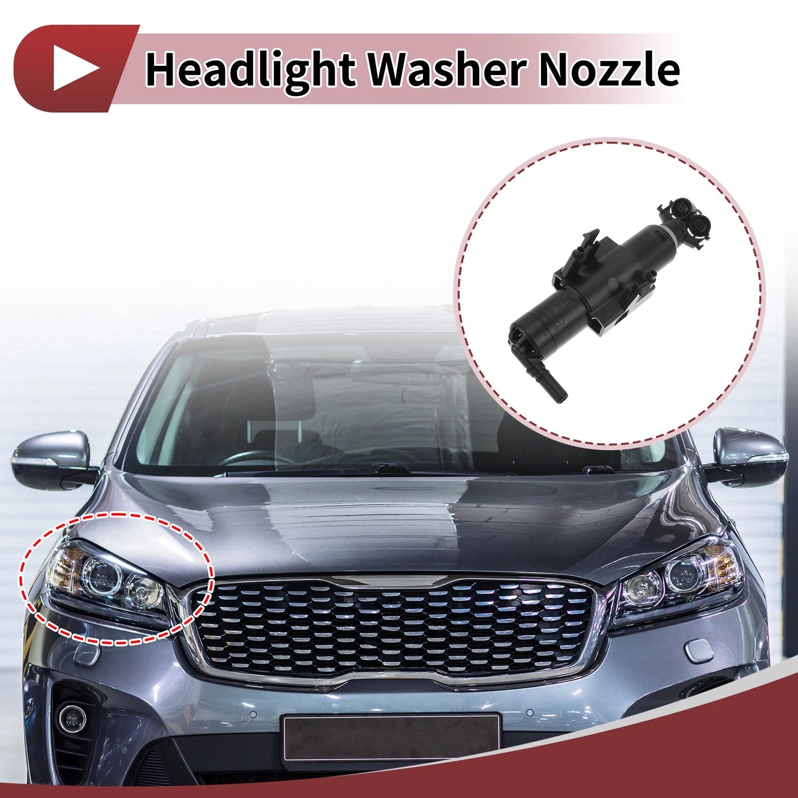 Front Passenger Side Headlight Washer Nozzle for Ford Kuga (2017–2019) No.GV4113L014A E