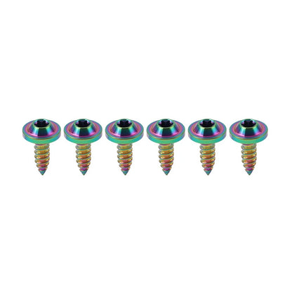 Set of 6 Titanium M5x15mm Torx Head Self Tapping Screws Fasteners