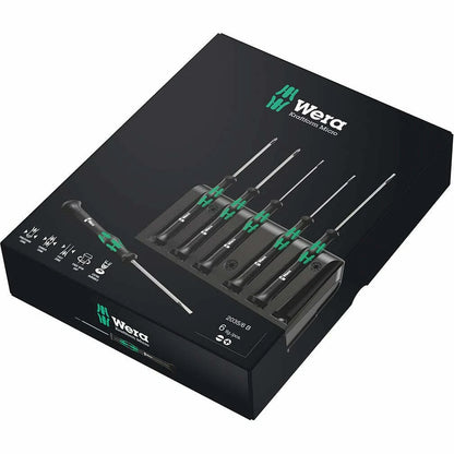 Set of 6 Wera Kraftform MicroSlotted Phillips Screwdrivers 05118152001