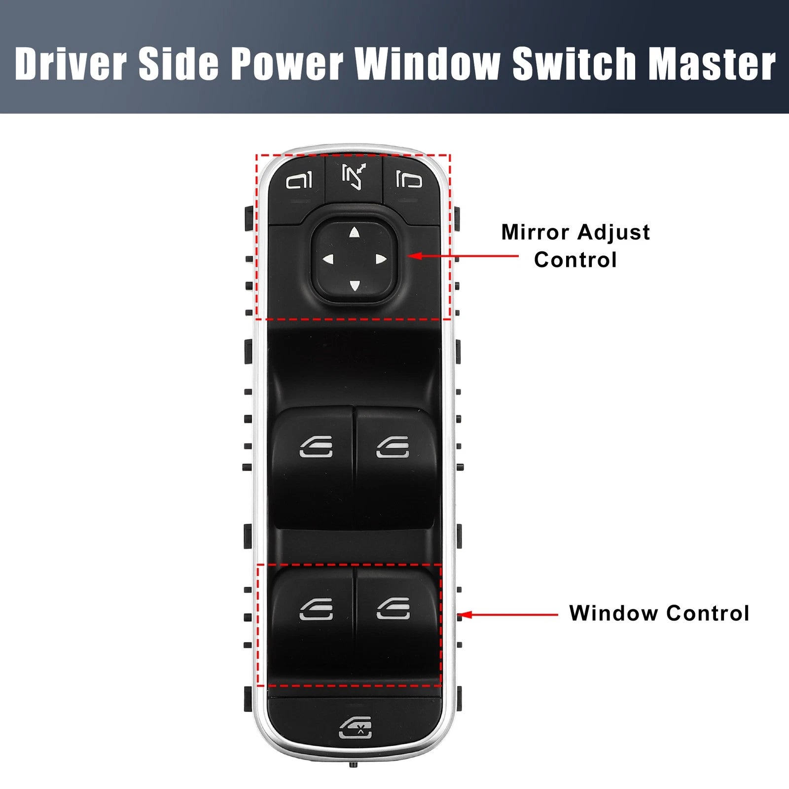 Left Side Power Window Switch Master for Mercedes A220 CLA250 (2019–2021)