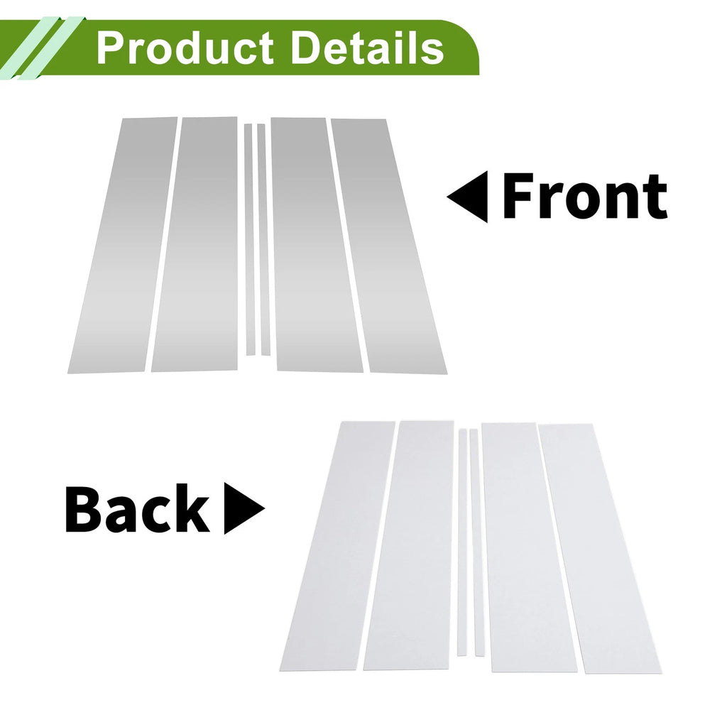 Pillar Window Trim 6 Pc Replacement Set for Chevy Suburban (2021–2023)