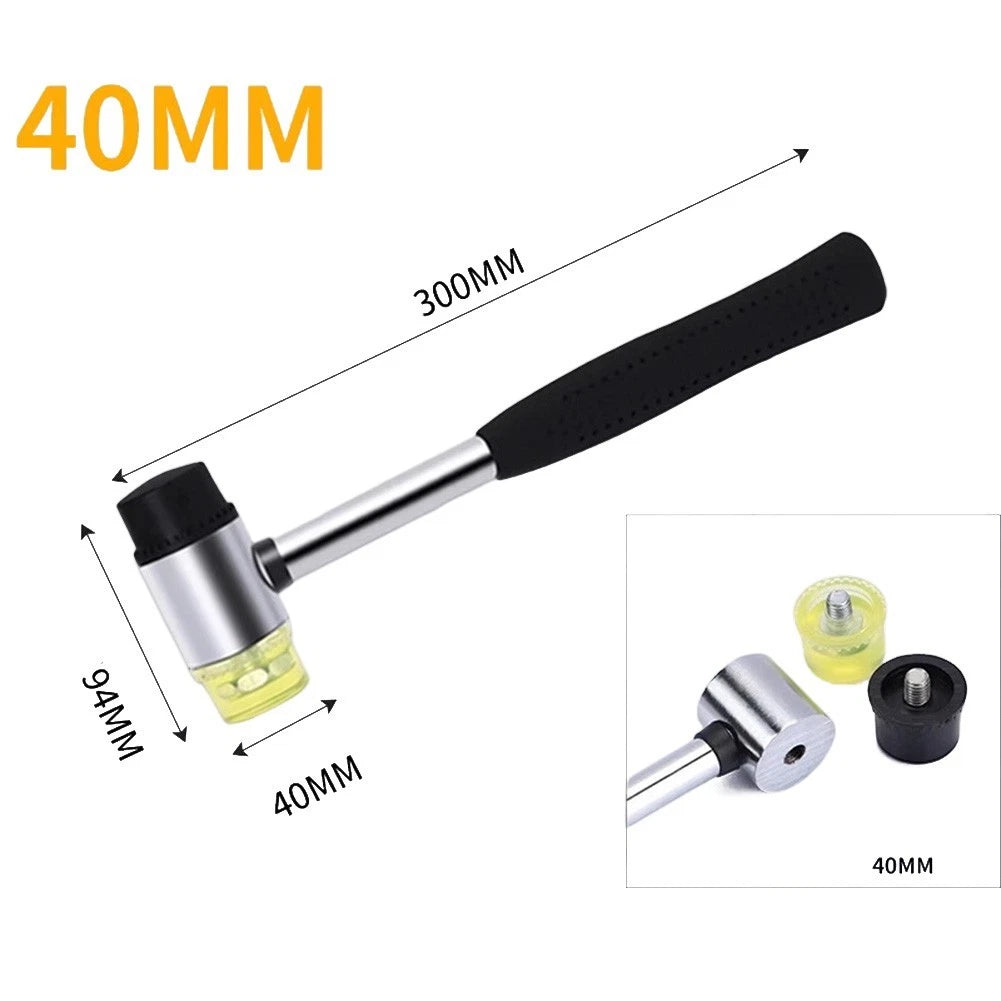 Soft Rubber Mallet with Removable Head and Steel Handle for Projects