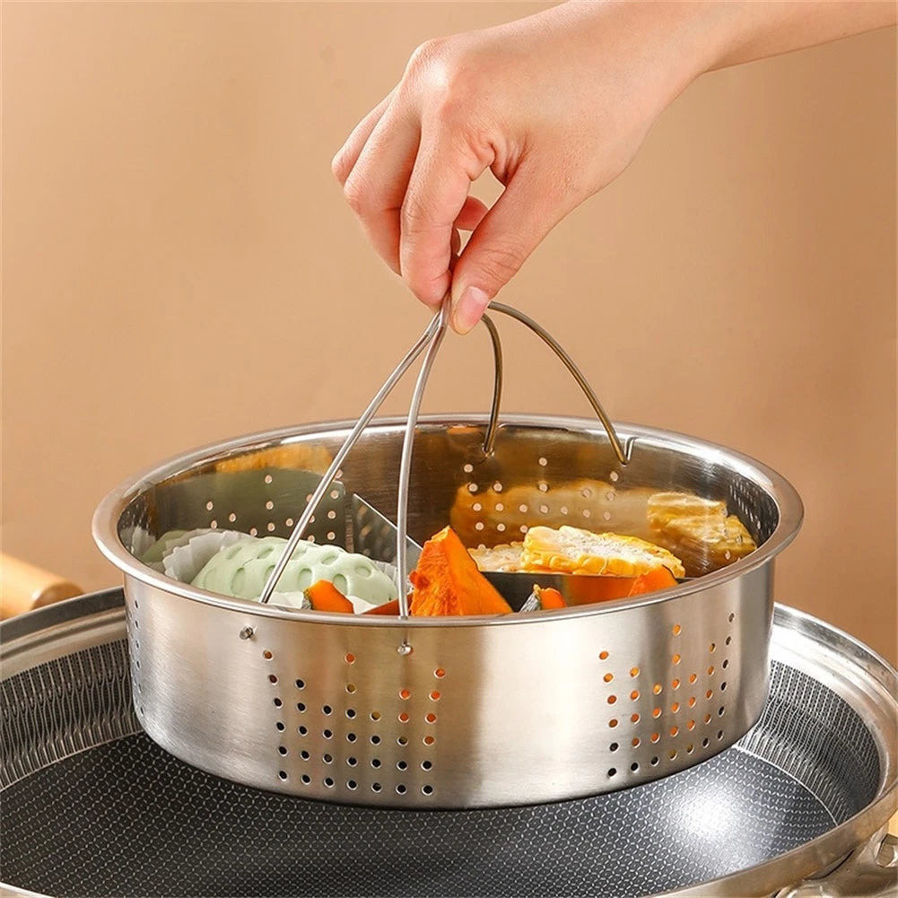 Stainless Steel Steamer Rack for Cooking Dumplings and Veggies