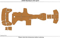 EVA Foam Teak Deck Flooring Mat for Nauticstar 230 Sport (2004)