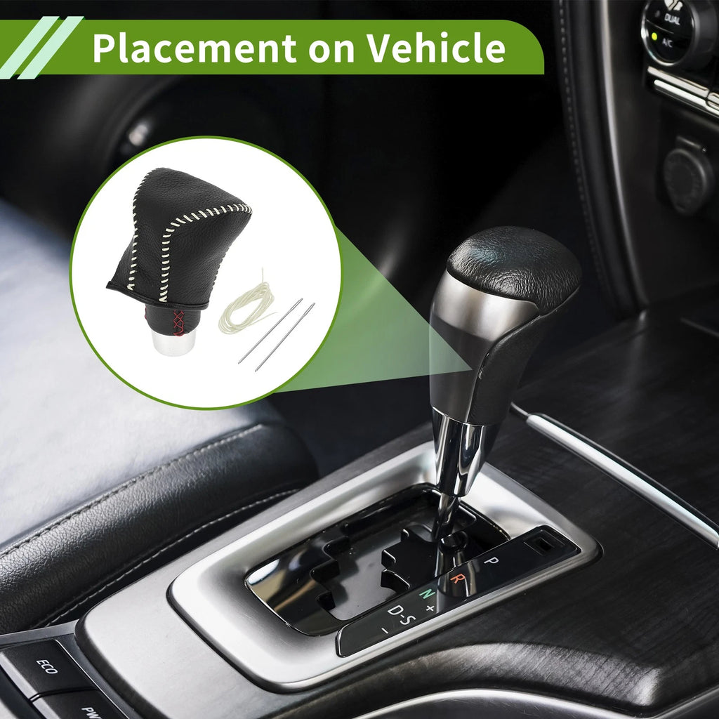 Gear Shift Knob Cover Pebbled Black Beige for Lexus ES300h (2018–2023)