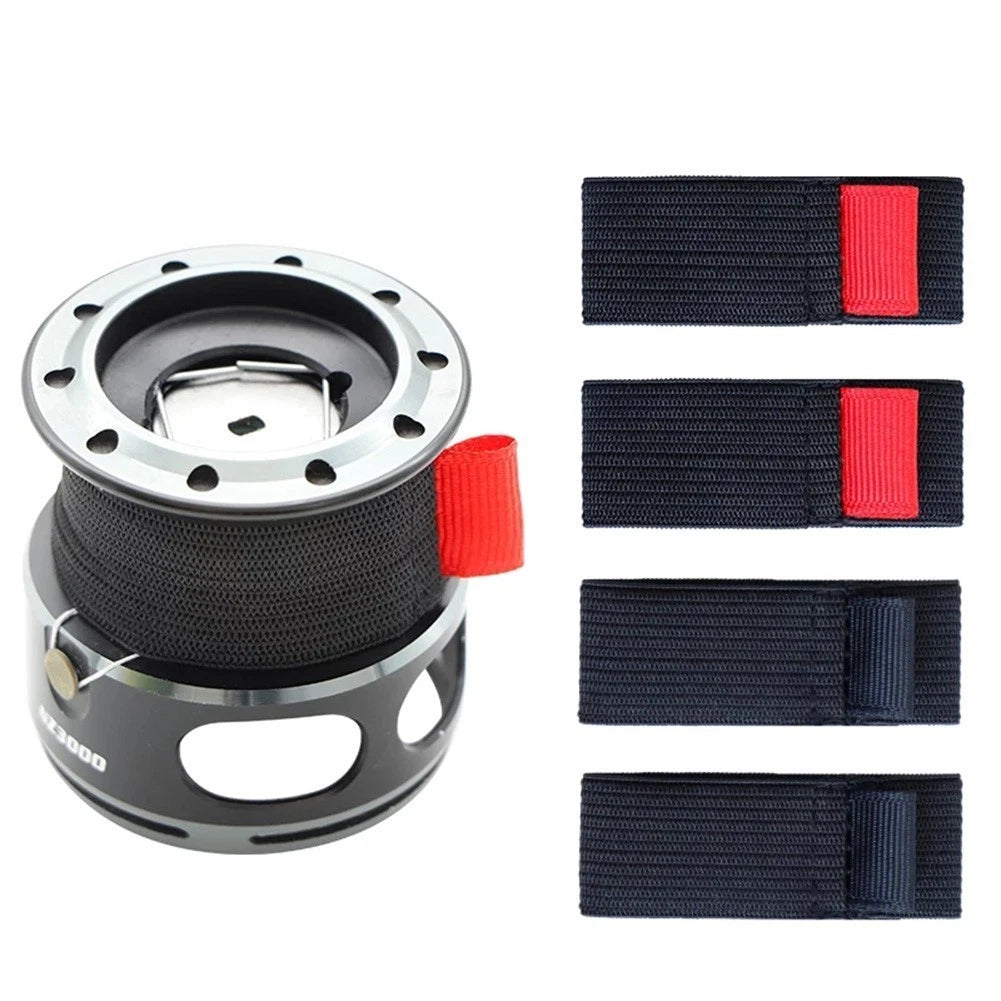 4X Elastic Fishing Spool Belt Reel Protection Band Accessory