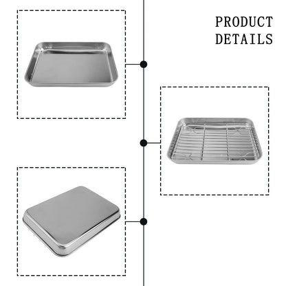 Set of 2 Stainless Steel Baking Sheet Wire Racks