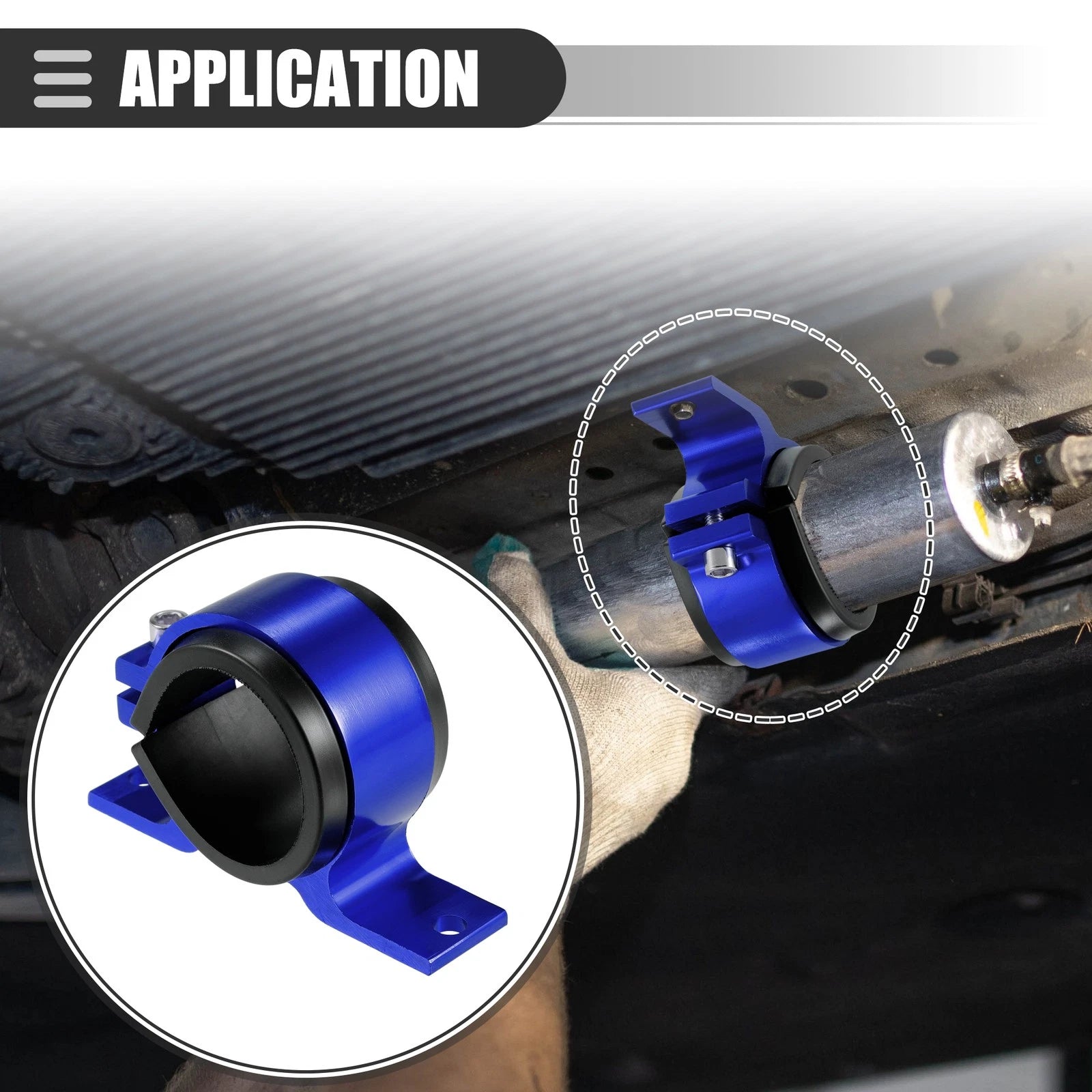 2X Fuel Filter Mounting Bracket Clamp 50mm ID for Universal Applications