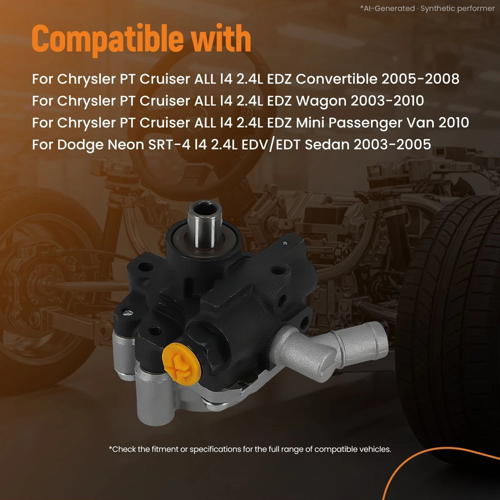 Front Power Steering Pump for Chrysler PT Cruiser Dodge Neon 2.4L (2003–2010)
