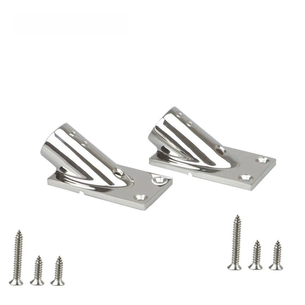 Rectangular Marine Hand Rail Base 316 Stainless Steel for 22mm 25mm Pipe Rails