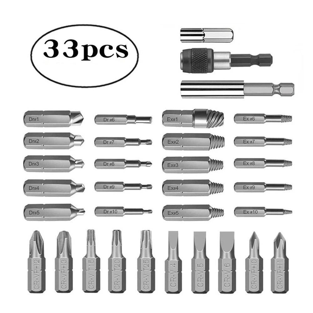 33pcs Screw Extractor Set for Universal Use