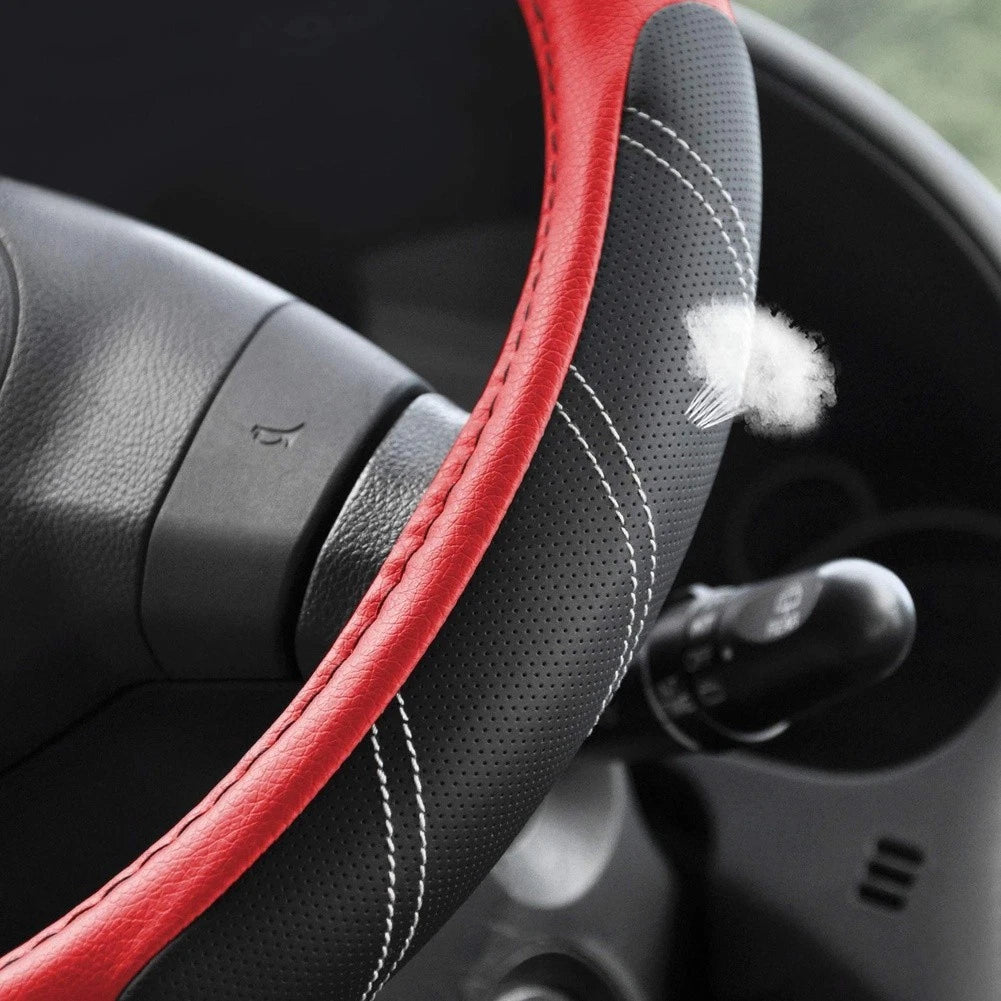 Steering Wheel Cover for Most Vehicles (Leather, Stretch Grip)