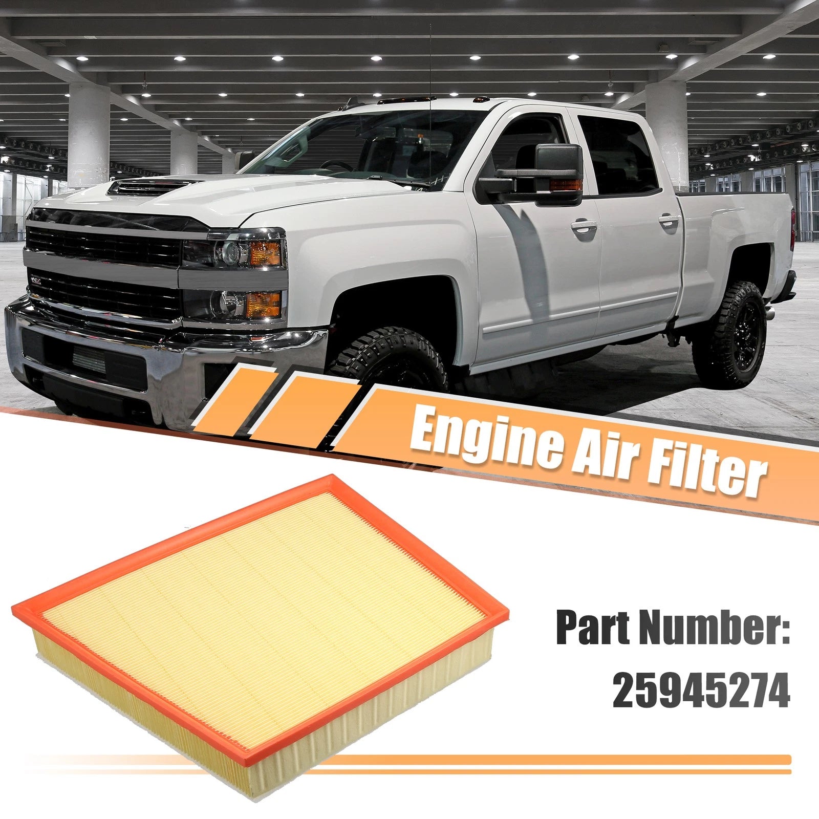 Engine Air Filter Replacement for Chevrolet Silverado GMC Sierra 6.6L (2011–2016)