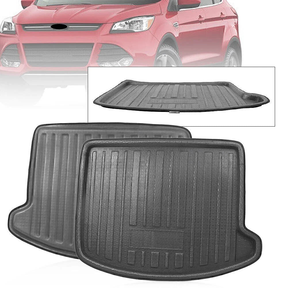 Rear Trunk Liner Cargo Floor Tray Boot Mat for Ford Escape (2013) BLACK
