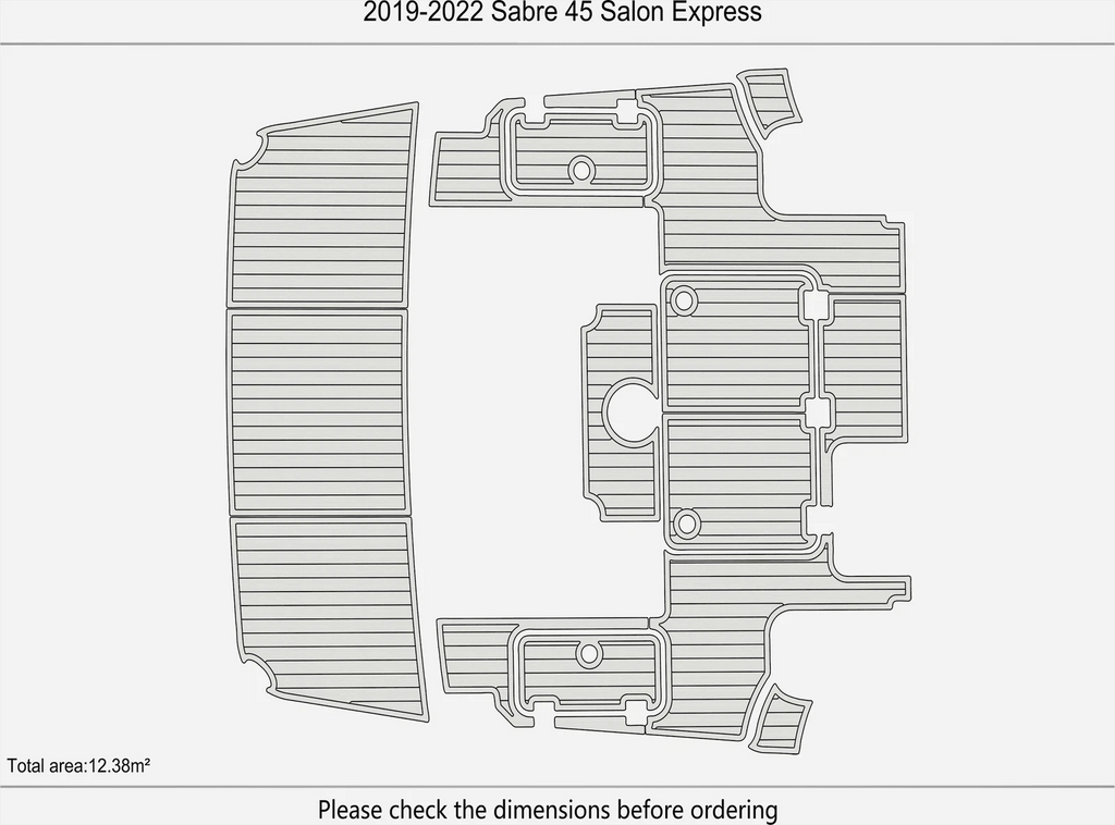 EVA Pad Teak Flooring Mat for Sabre 45 Salon Express (2019)