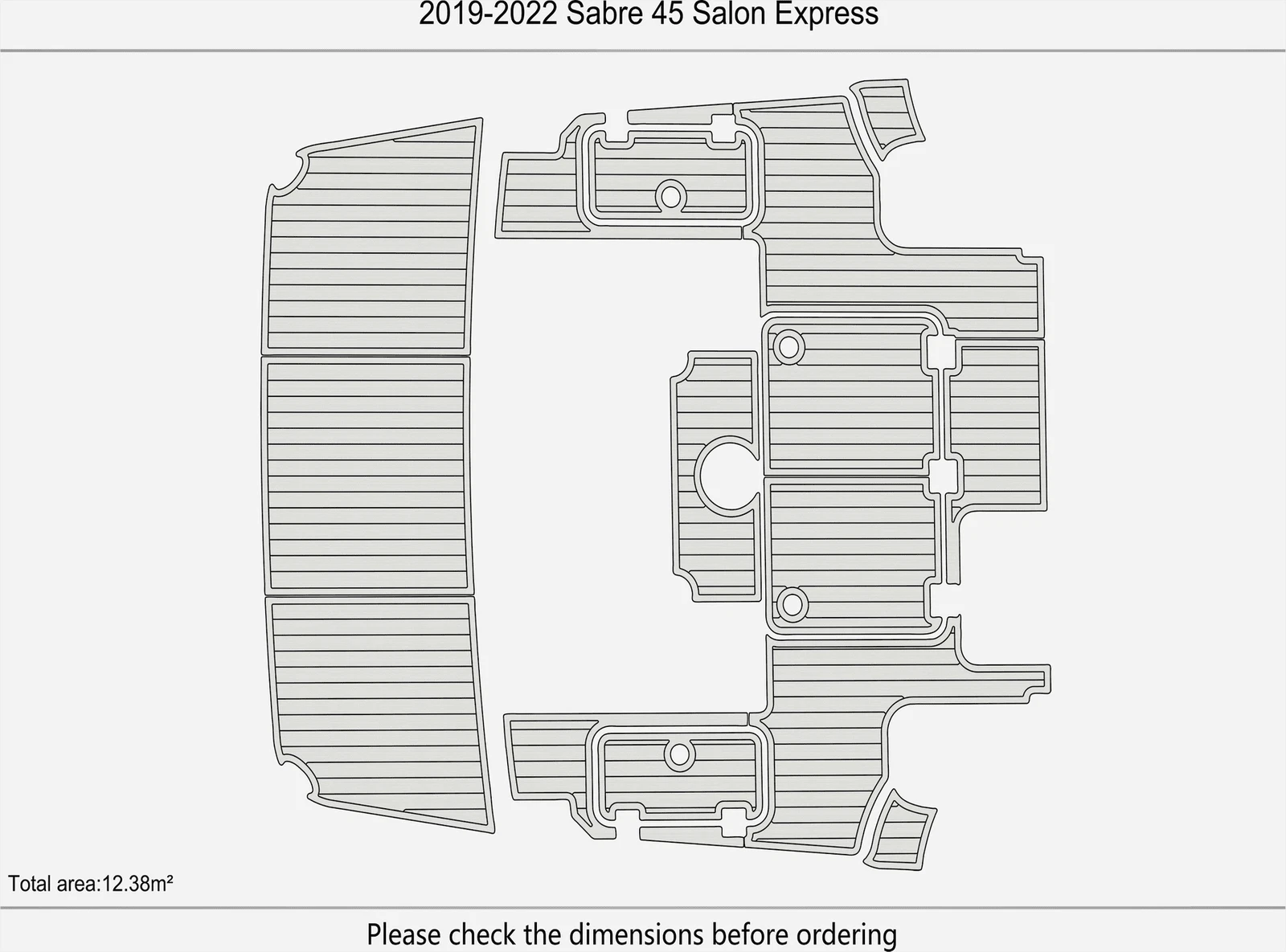 EVA Pad Teak Flooring Mat for Sabre 45 Salon Express (2019)