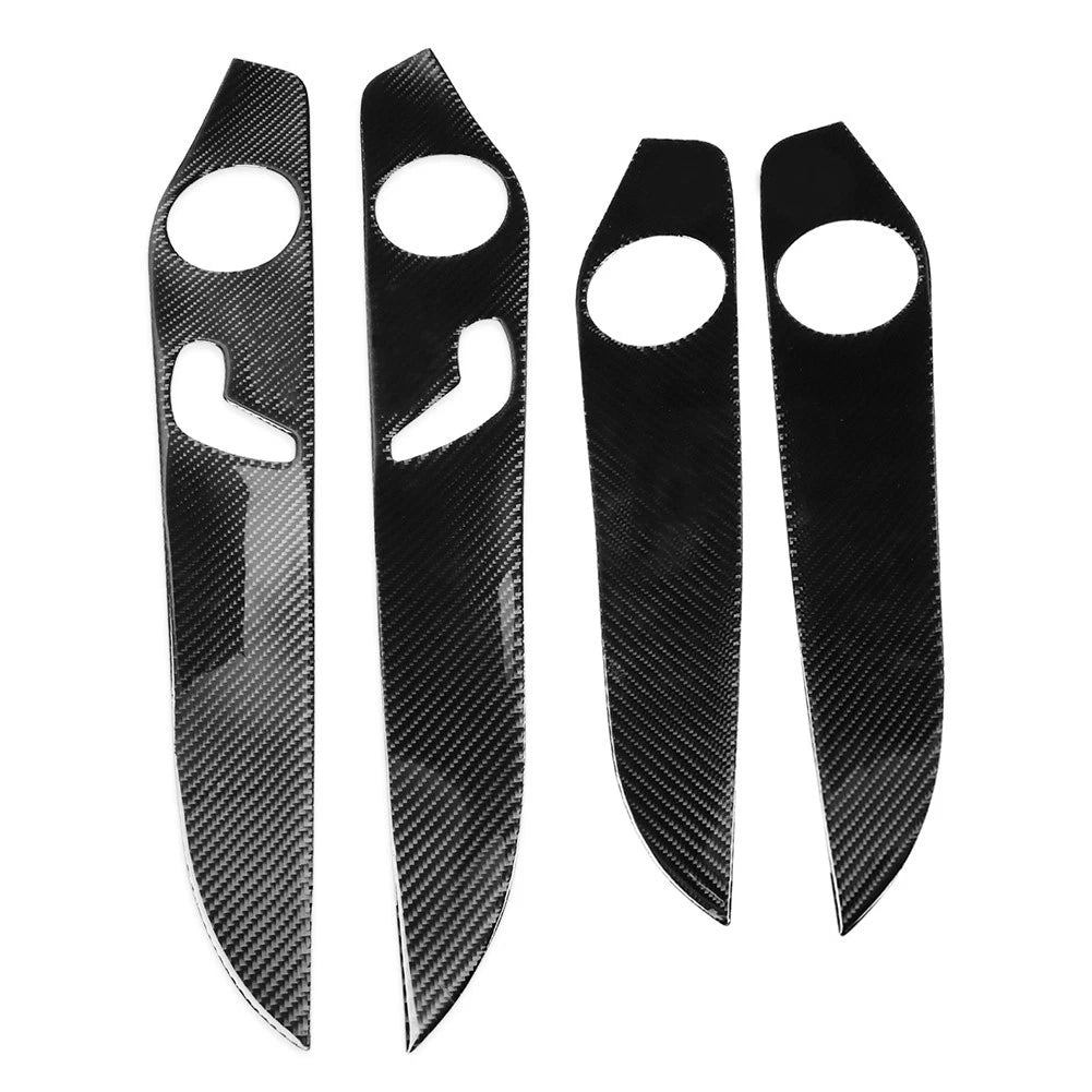 Inner Door Panel Cover Trim for Benz C Class W205 (2014–2021) Carbon Fiber Black