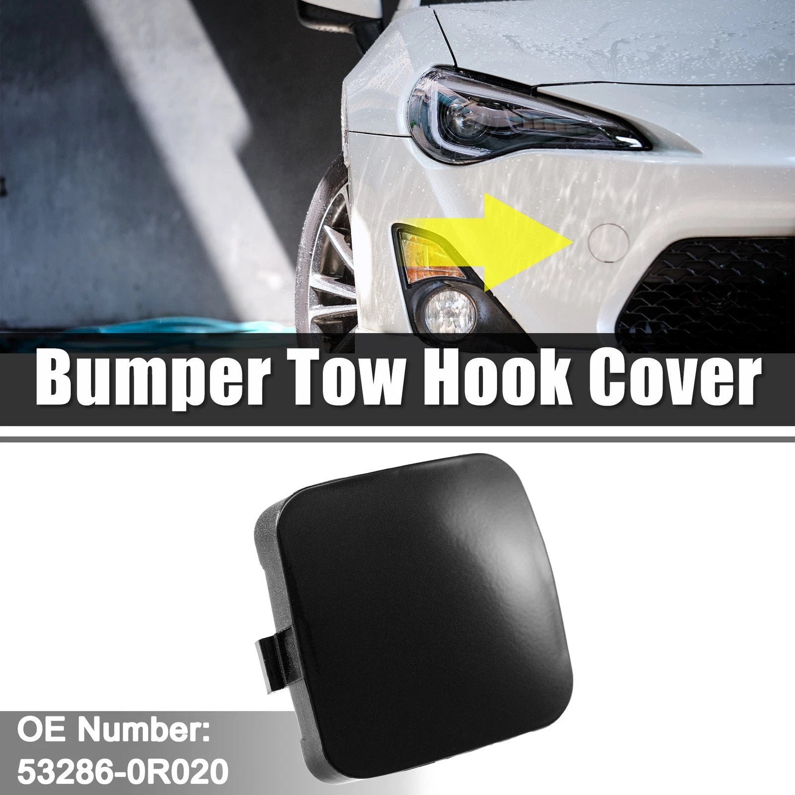 Front Right Bumper Tow Eye Hook Cover Cap Replacement for Toyota RAV4 (2014–2018)