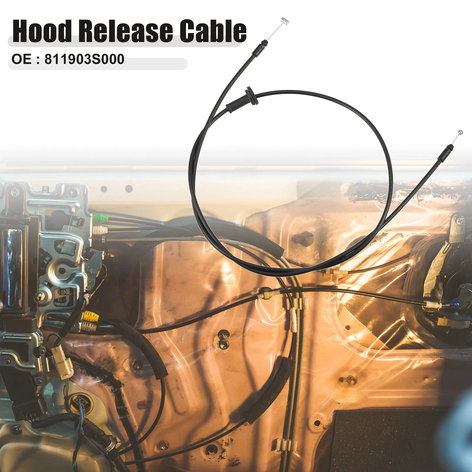 Hood Latch Release Cable Replacement for Hyundai Sonata Azera (2006–2011)