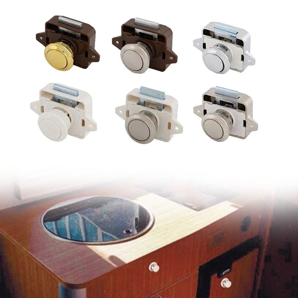 Zinc Alloy Push Button Lock for RV Boat Yacht Doors Drawers (78x45x43mm)