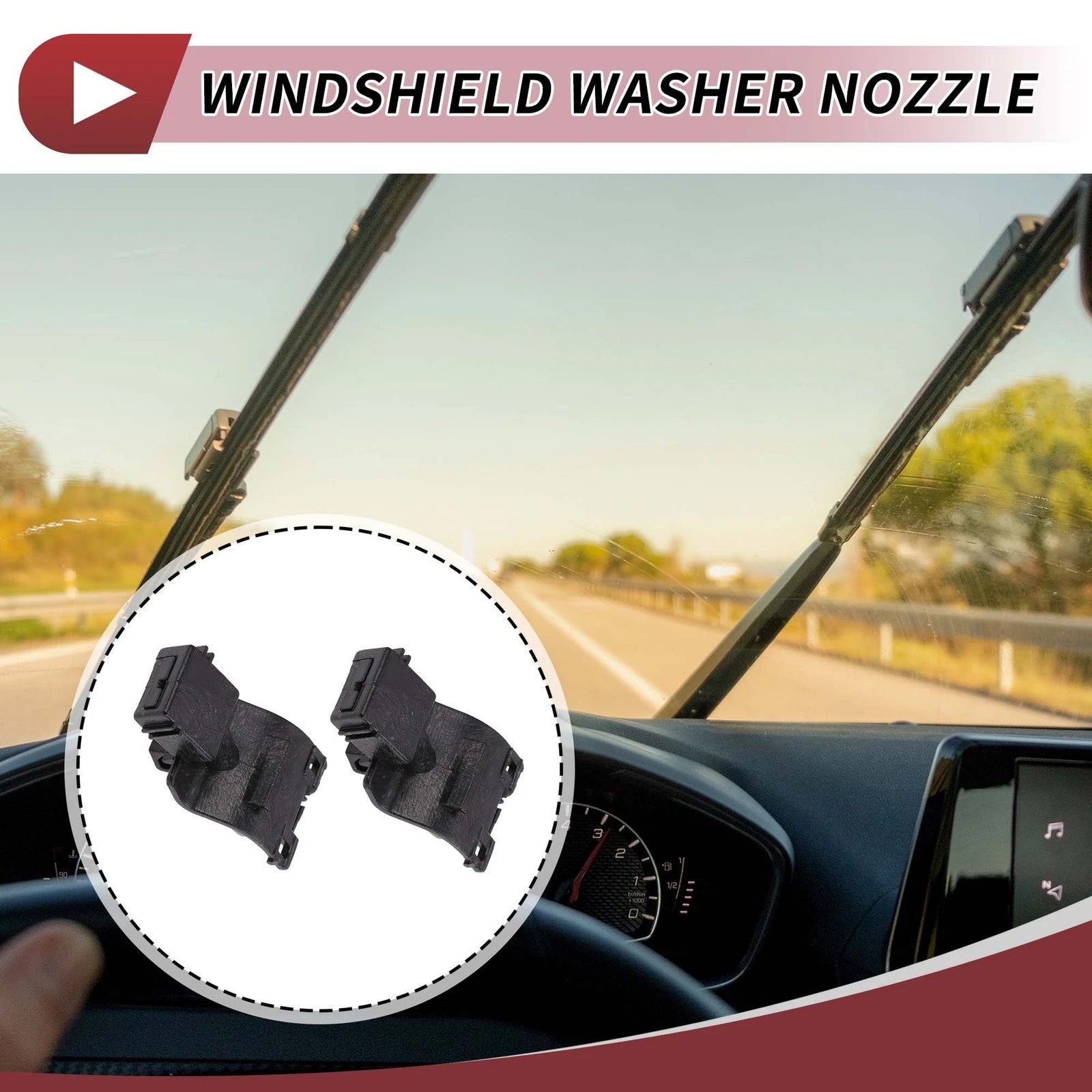Front Windshield Washer Nozzle Replacement for Toyota Tacoma (2016–2023) 2pc