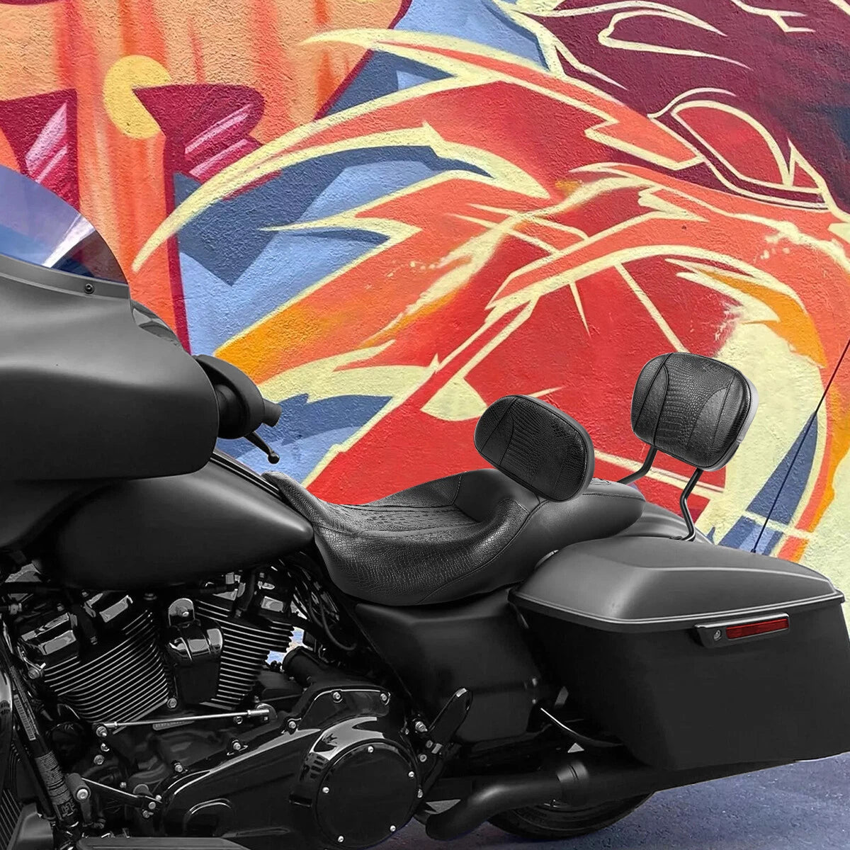 Seat & Backrest Pad for Harley Touring Road Glide (2009–2023)