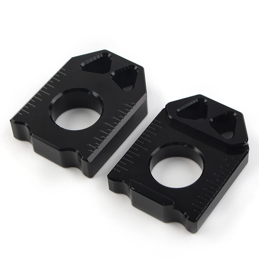 CNC Rear Chain Adjuster Axle Block for Suzuki DRZ400SM (2004–2015) - Black