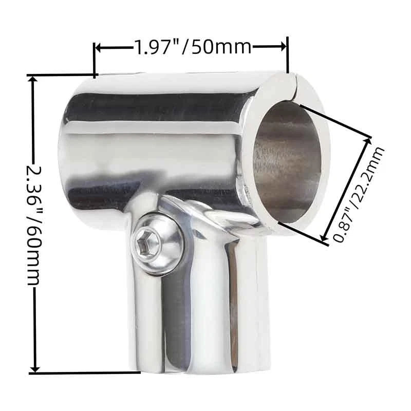 316 SS Tee Hinged Split Hand Rail Fitting for Marine Use (Boat)