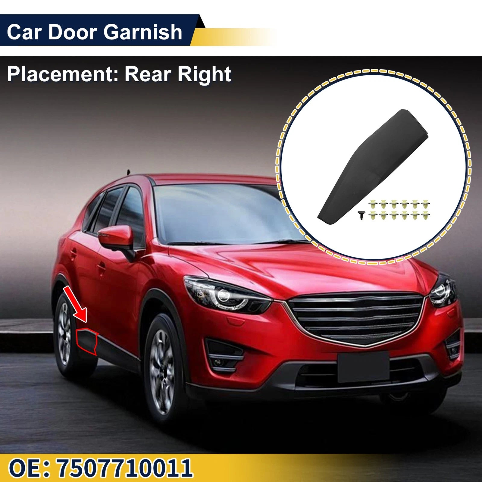 Lower Door Trim Garnish Replacement for Toyota C-HR (2018–2022)