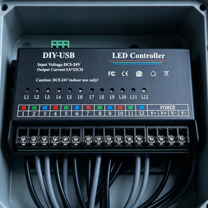 12 Channel LED Controller for RGB LED Strips (DC5-24V)