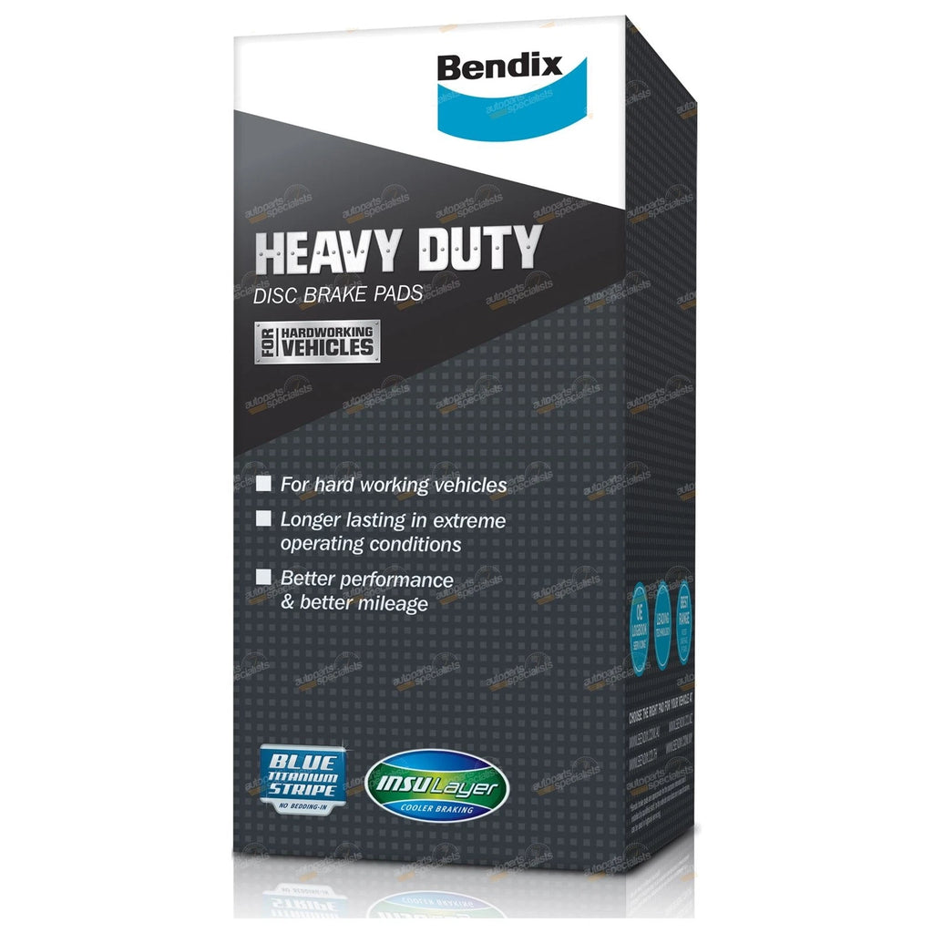 Set of 4 Bendix HD Rear Disc Brake Pads for Dodge Caliber (2006–2013)
