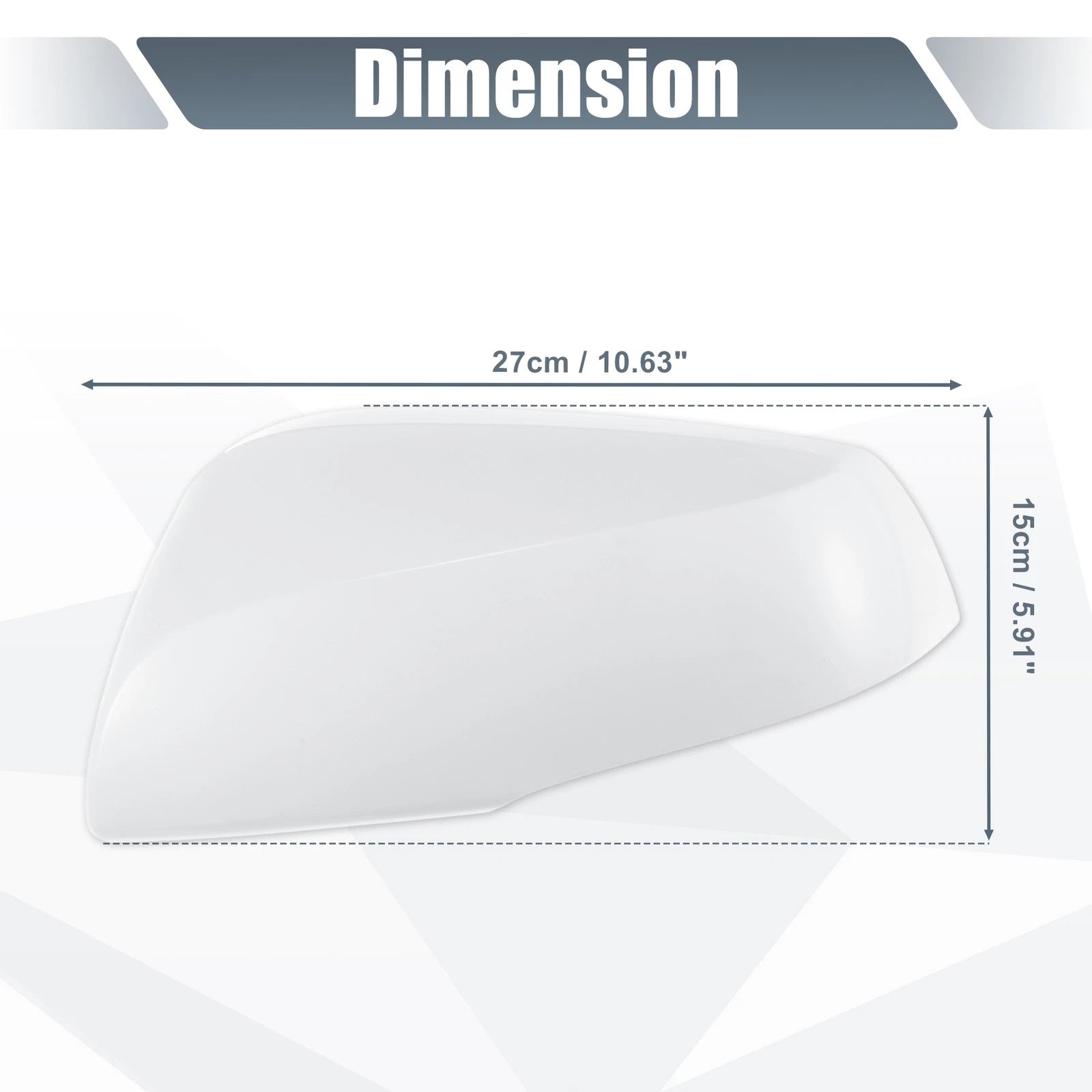 Left Side Car Mirror Cover Caps Replacement White for Toyota RAV4 (2019–2023)